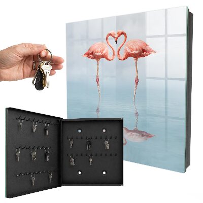 Armoire à clés murale Les flamants roses adorent