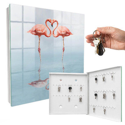 Armoire à clés murale Les flamants roses adorent