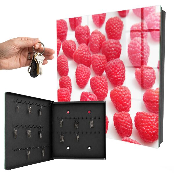Armoire à clés murale Framboises roses