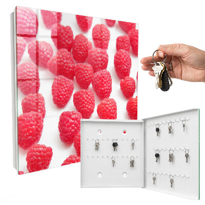Armoire à clés murale Framboises roses