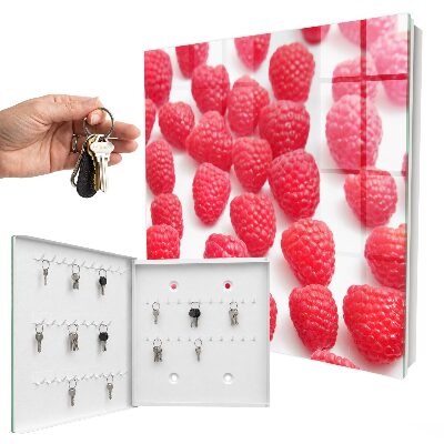 Armoire à clés murale Framboises roses