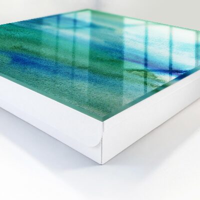 Boîte à clés decorative Aquarelle bleue
