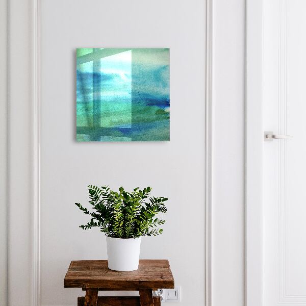 Boîte à clés decorative Aquarelle bleue