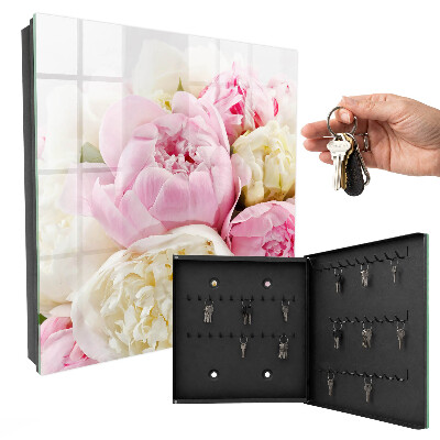Armoire à clés murale Fleurs pastel