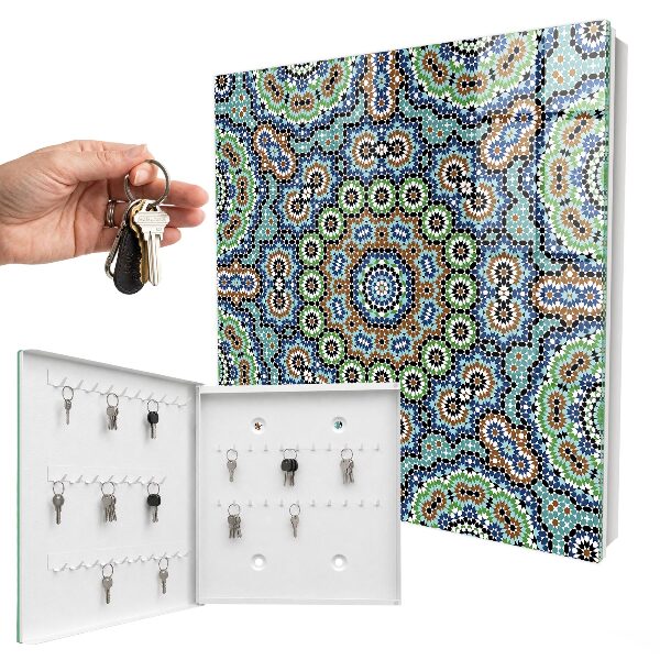 Armoire à clés murale Mosaïque de couleurs