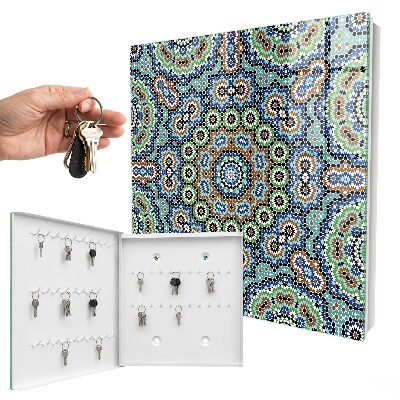 Armoire à clés murale Mosaïque de couleurs