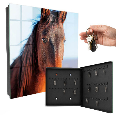 Armoire à clés murale Portrait d'un cheval