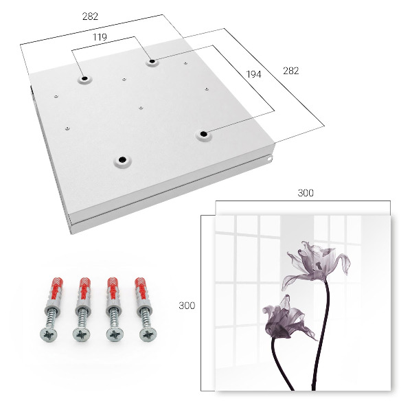 Boîte à clés decorative Fleurs minimalistes