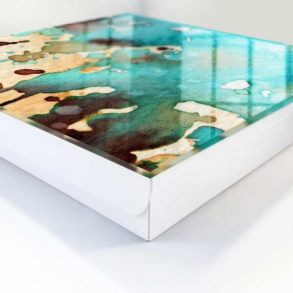 Armoire à clés murale Abstraction turquoise