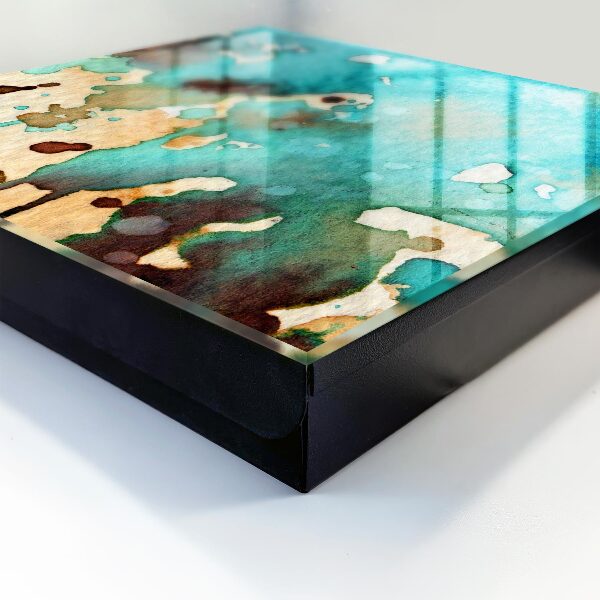 Armoire à clés murale Abstraction turquoise