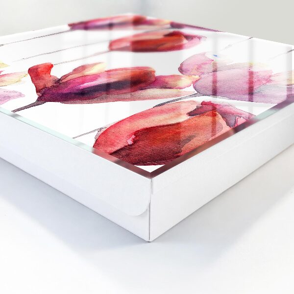 Armoire à clés murale Tulipes aquarelle