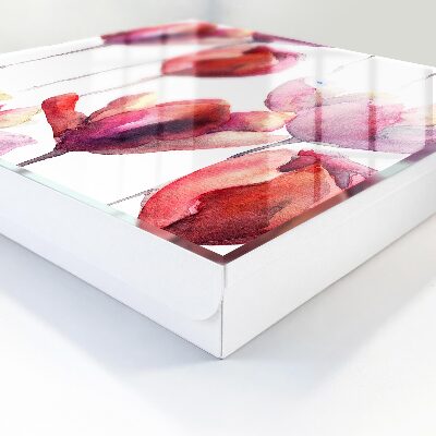 Armoire à clés murale Tulipes aquarelle