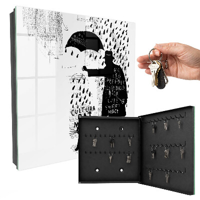 Boîte à clés decorative Silhouette noire