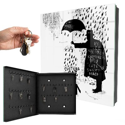 Boîte à clés decorative Silhouette noire
