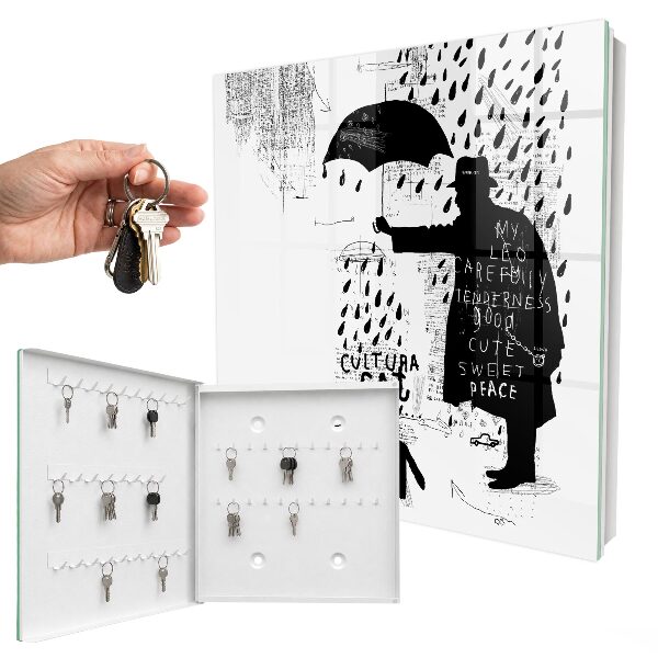 Boîte à clés decorative Silhouette noire