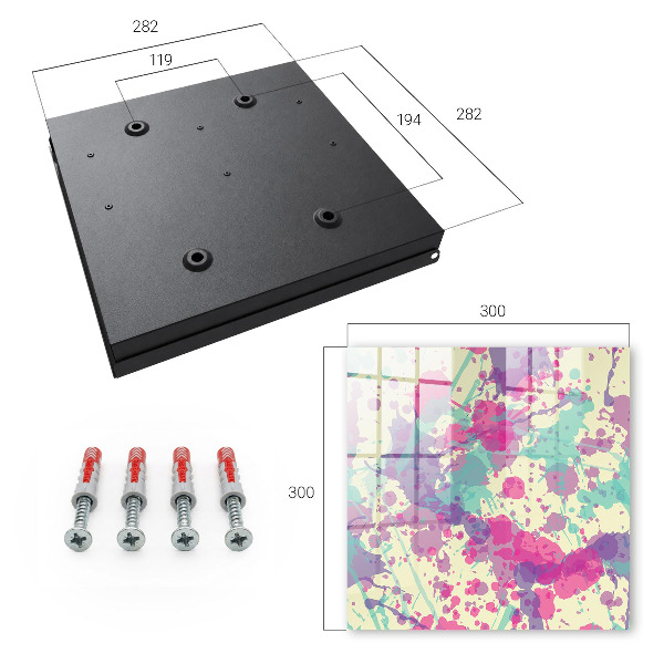 Boîte à clés decorative Chaos de couleurs
