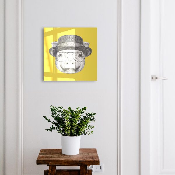 Boîte à clés decorative Petit cochon heureux