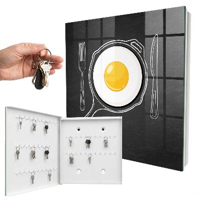 Boîte à clés decorative Œuf au plat