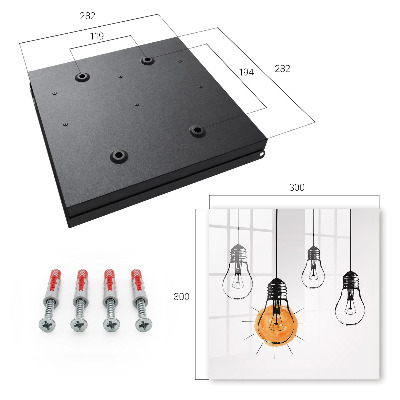 Boîte à clés decorative Ampoules
