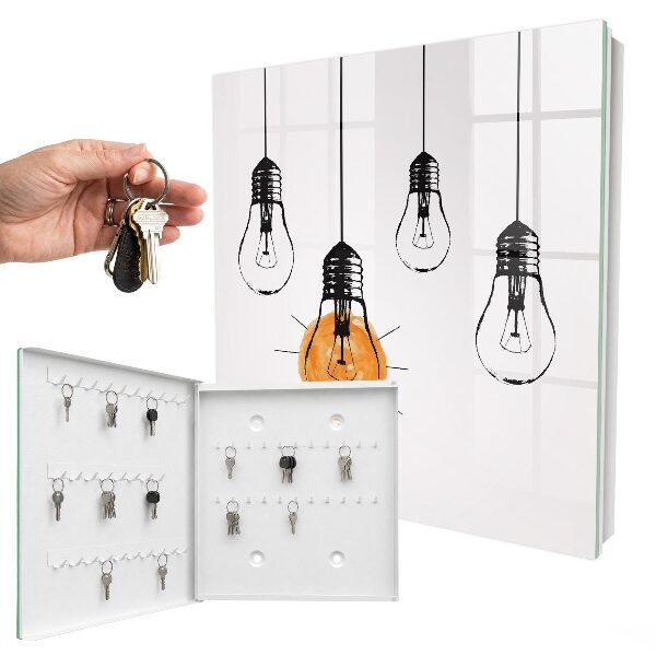 Boîte à clés decorative Ampoules