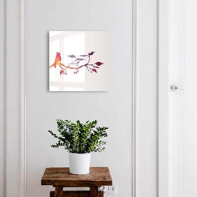 Armoire à clés murale Une branche avec un oiseau