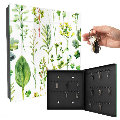 Boîte à clés decorative Plantes aquarelles