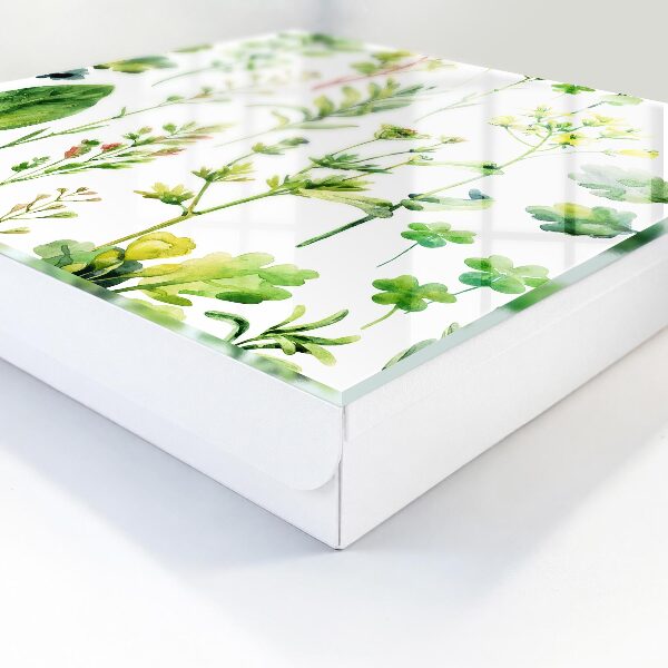 Boîte à clés decorative Plantes aquarelles