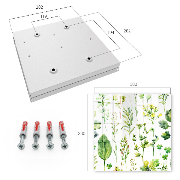 Boîte à clés decorative Plantes aquarelles