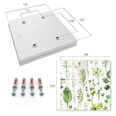 Boîte à clés decorative Plantes aquarelles