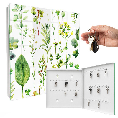 Boîte à clés decorative Plantes aquarelles