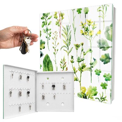 Boîte à clés decorative Plantes aquarelles
