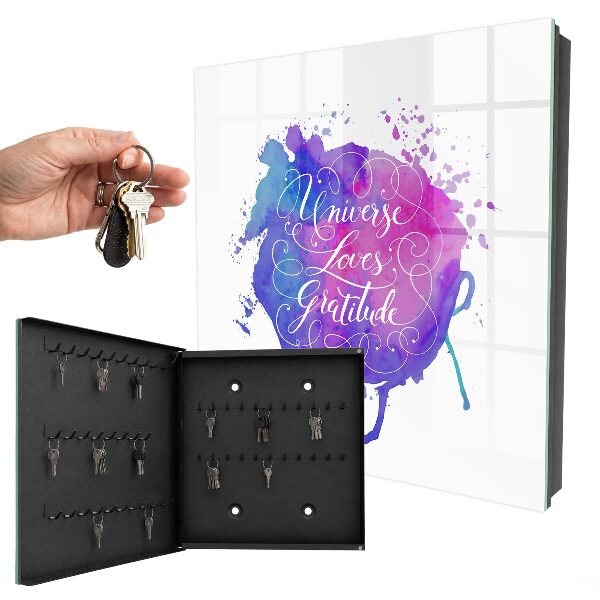 Armoire à clés murale L'univers aime la gratitude.