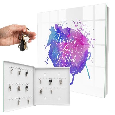 Armoire à clés murale L'univers aime la gratitude.
