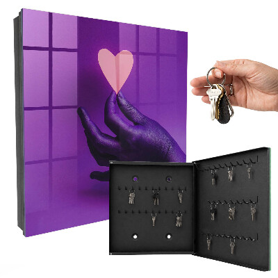 Armoire à clés murale Amour violet