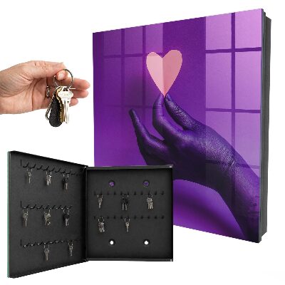 Armoire à clés murale Amour violet