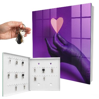 Armoire à clés murale Amour violet