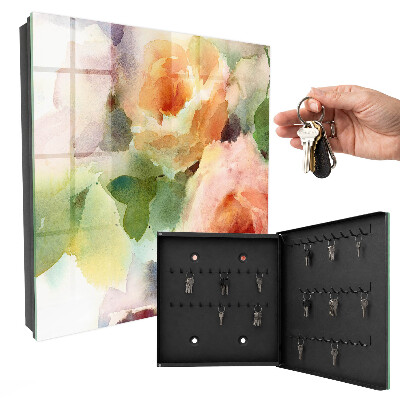 Armoire à clés murale Motif floral