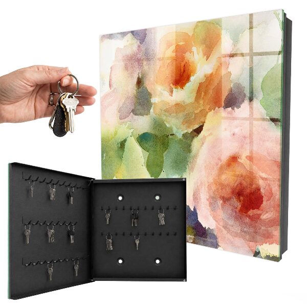 Armoire à clés murale Motif floral