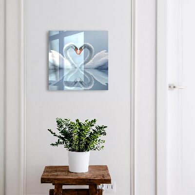 Boîte à clés decorative L'amour du cygne