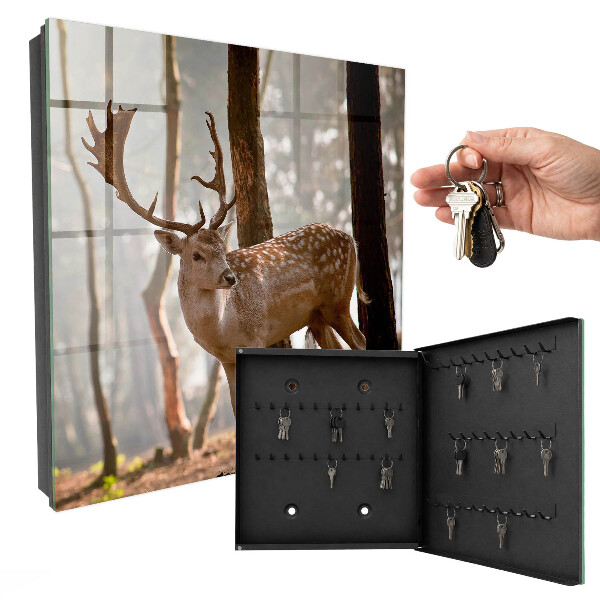 Armoire à clés murale Cerfs dans la forêt