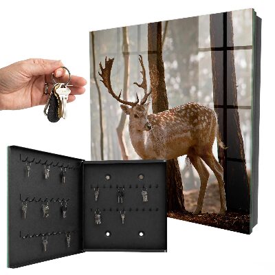 Armoire à clés murale Cerfs dans la forêt