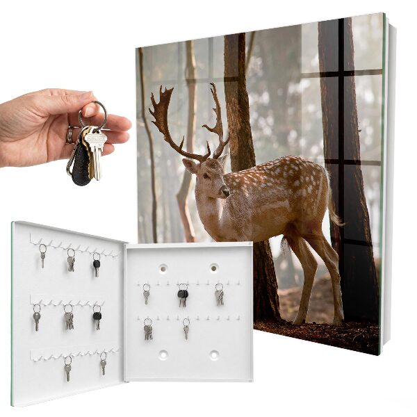 Armoire à clés murale Cerfs dans la forêt