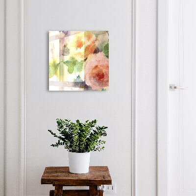 Boîte à clés decorative Fleurs à l'aquarelle