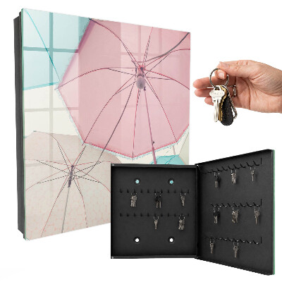Armoire à clés murale Parapluies pastel