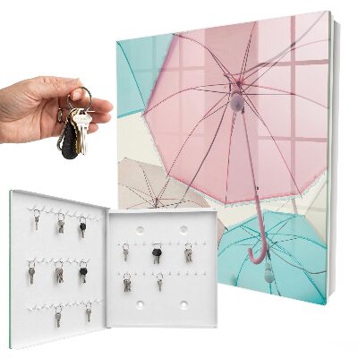 Armoire à clés murale Parapluies pastel