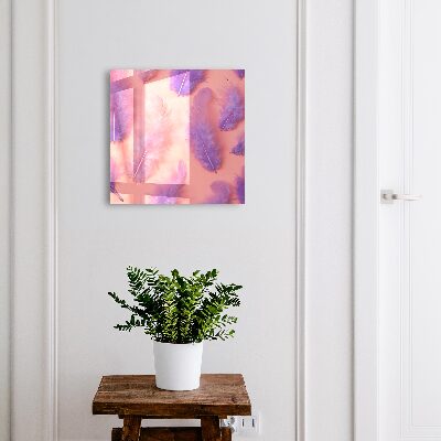 Armoire à clés murale Plumes violettes