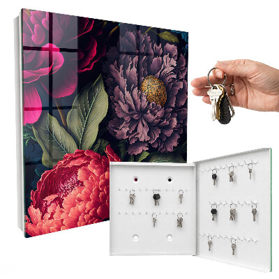 Boîte à clés decorative Fleurs de luxe