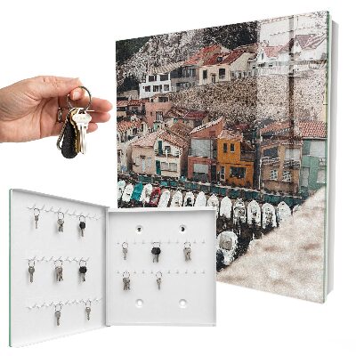 Boîte à clés decorative Une ville balnéaire