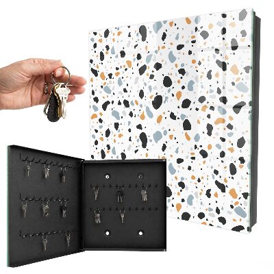 Armoire à clés murale Motif terrazzo