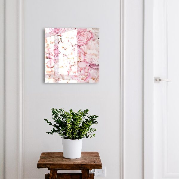 Armoire à clés murale Fleurs pastel